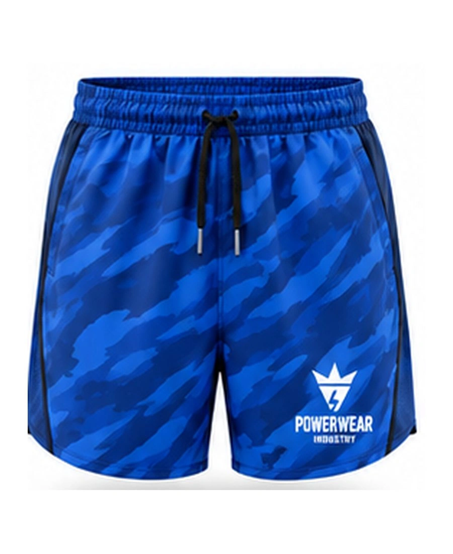 Anti-Chafe Compression Spandex Sports Shorts by Power Wear Industry with branded crest