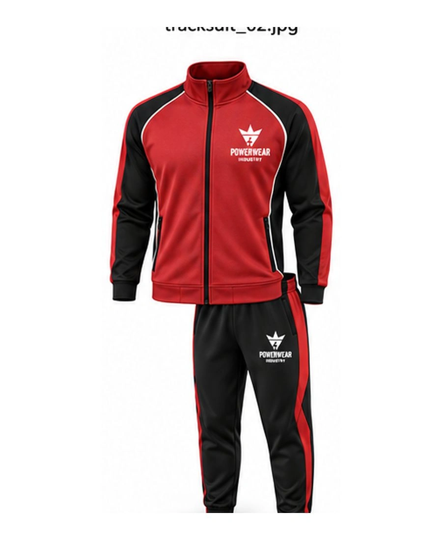 Wind-Resistant Microfiber Active Training Suit by Power Wear Industry with branded crest