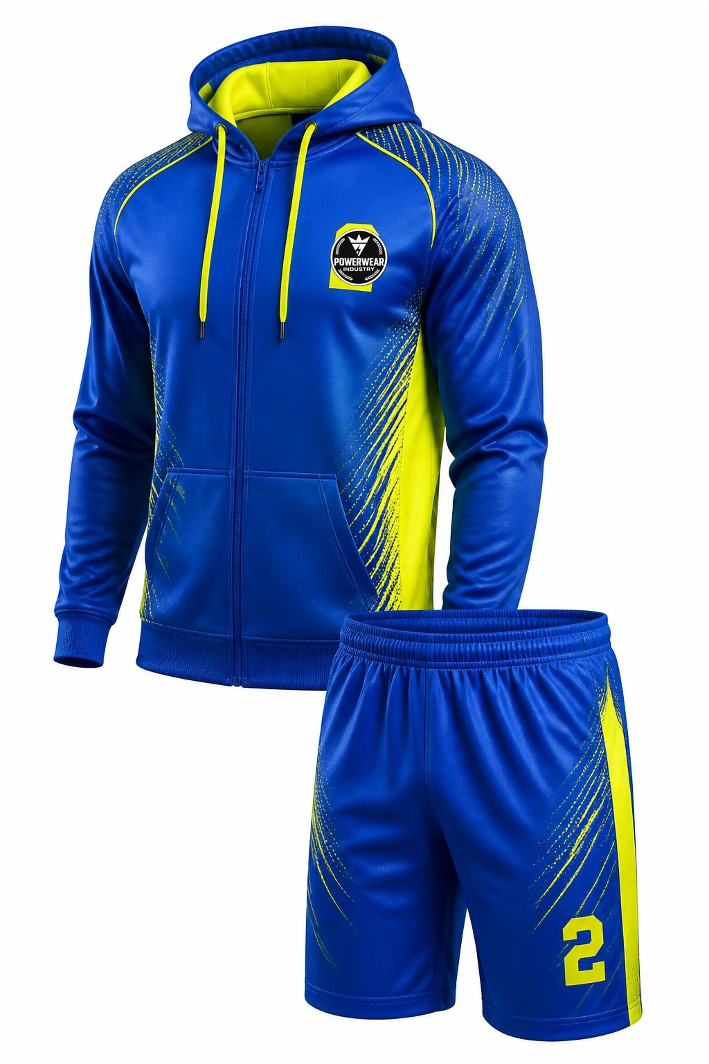 Custom Sports Apparel Set — Design 02 by Power Wear Industry with left-chest logo