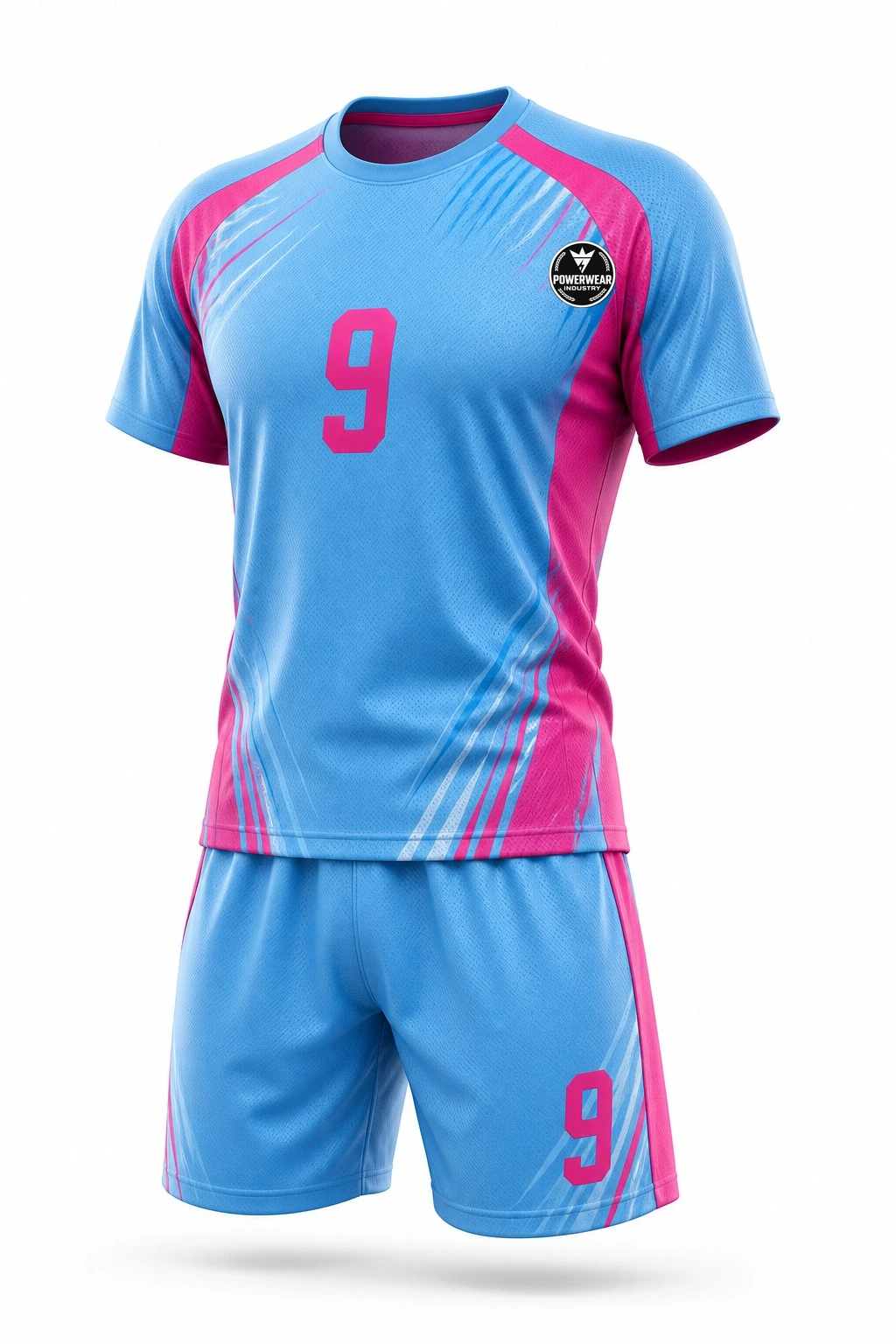 Custom Sports Apparel Set — Design 09 by Power Wear Industry with left-chest logo