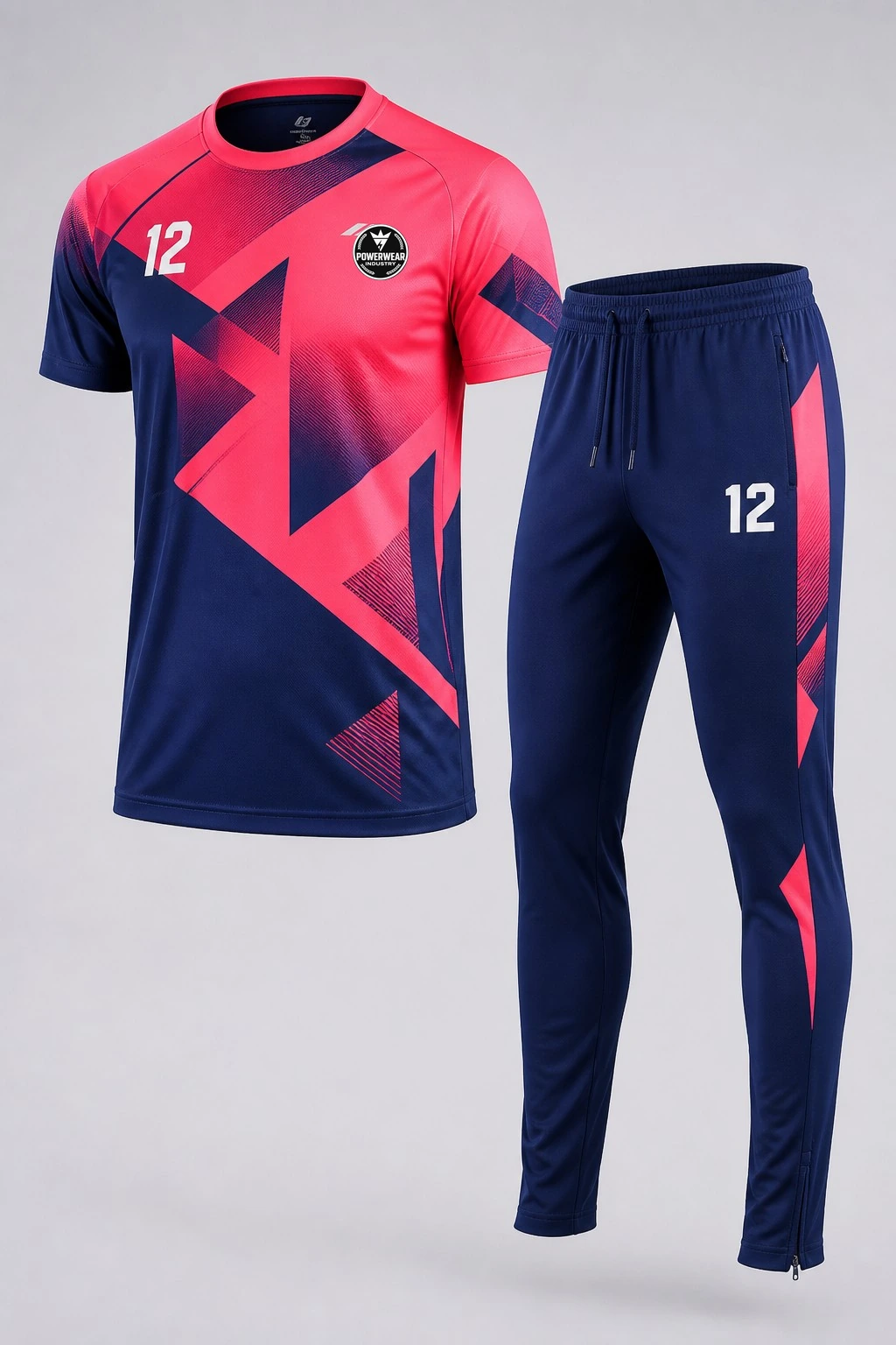 Custom Sports Apparel Set — Design 12 by Power Wear Industry with left-chest logo