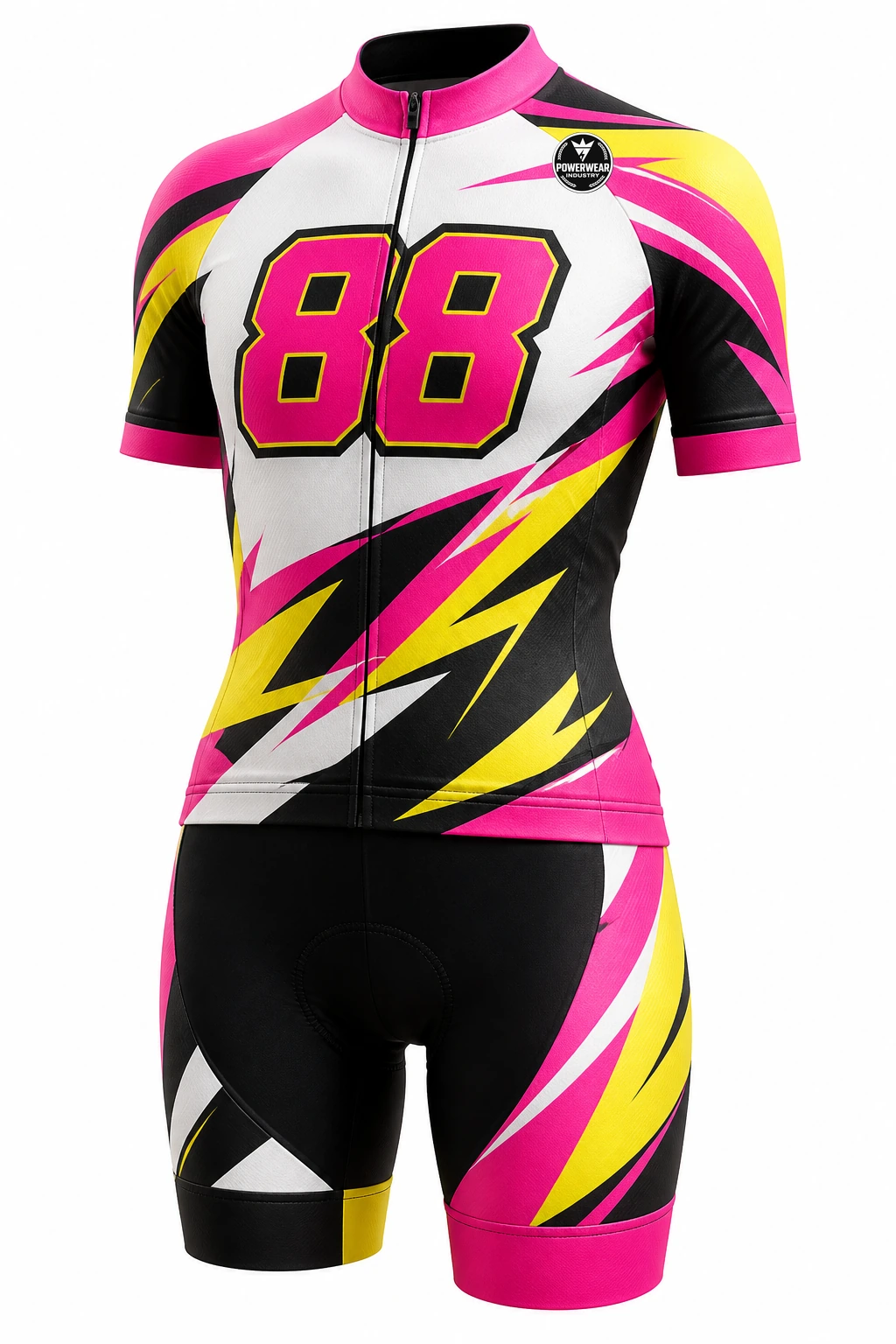 Custom Cycling Kit — Design 03 by Power Wear Industry with left-chest logo