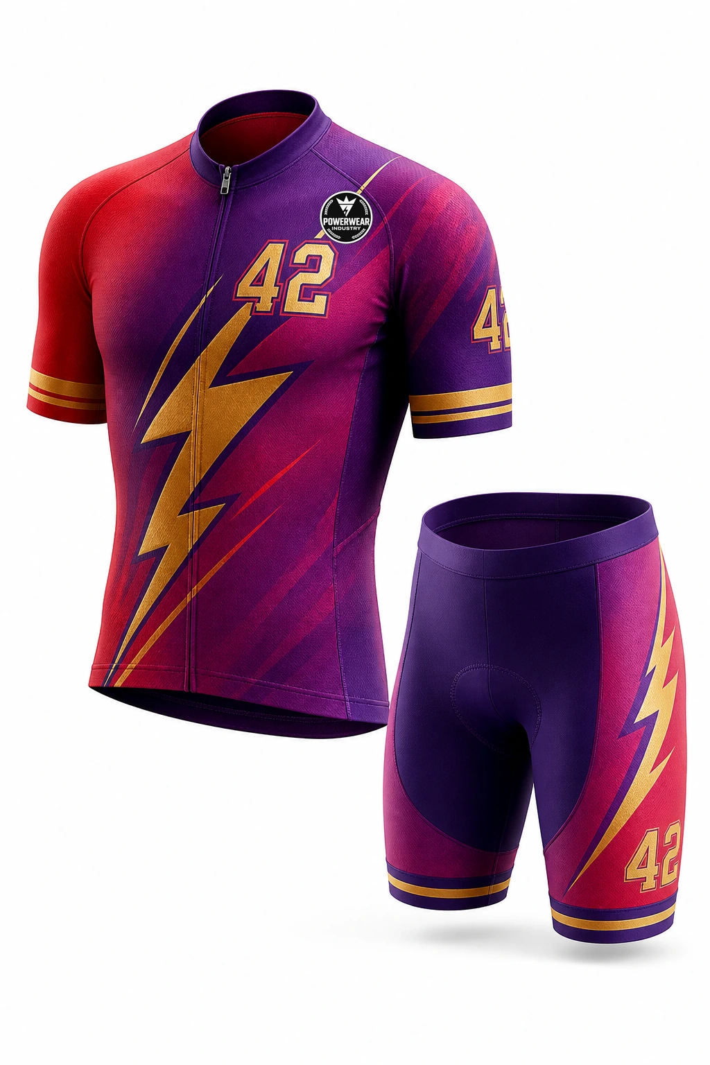 Custom Cycling Kit — Design 05 by Power Wear Industry with left-chest logo