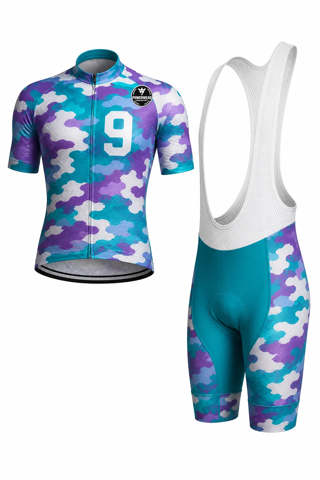 Custom Cycling Kit — Design 06 by Power Wear Industry with left-chest logo