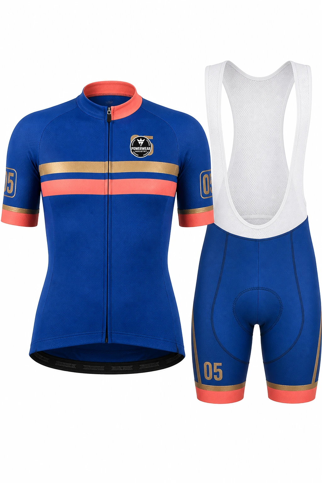 Custom Cycling Kit — Design 12 by Power Wear Industry with left-chest logo