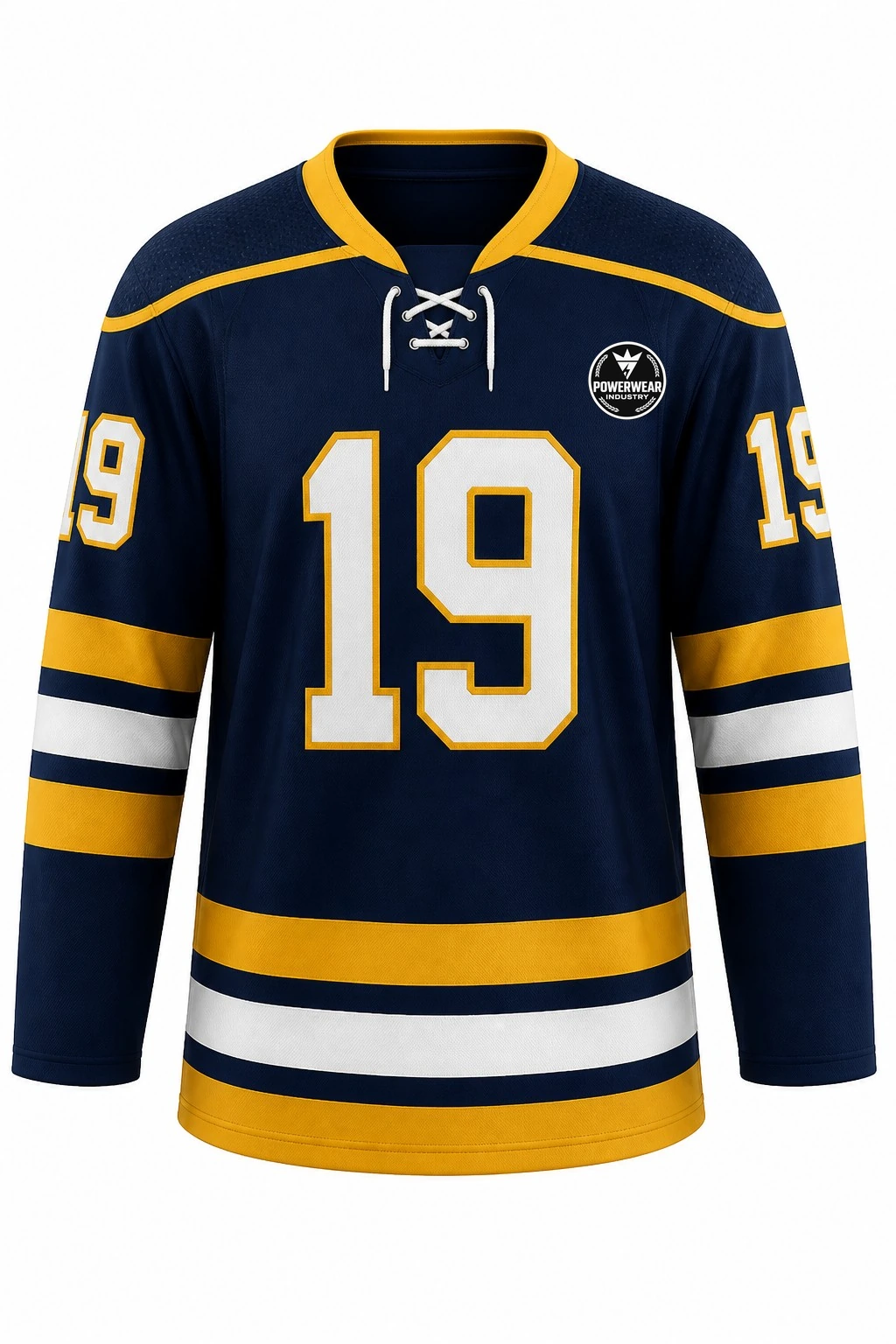 Custom Ice Hockey Jersey — Design 06 by Power Wear Industry with left-chest logo