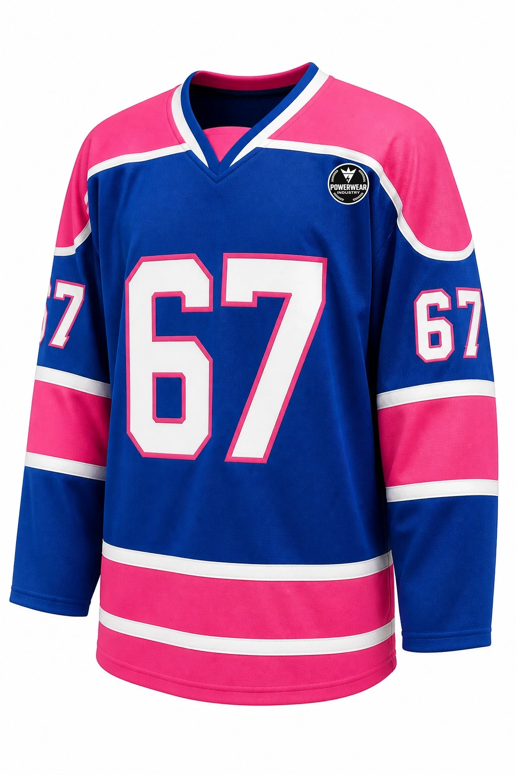 Custom Ice Hockey Jersey — Design 11 by Power Wear Industry with left-chest logo