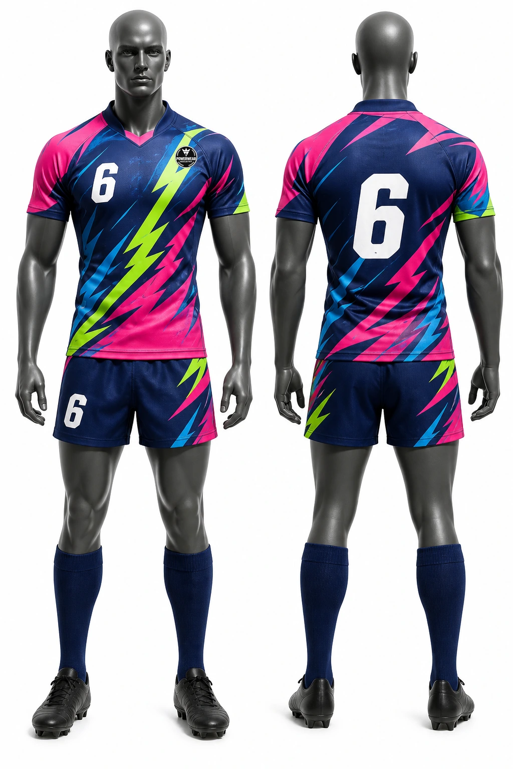 Custom Rugby Kit — Design 02 by Power Wear Industry with left-chest logo