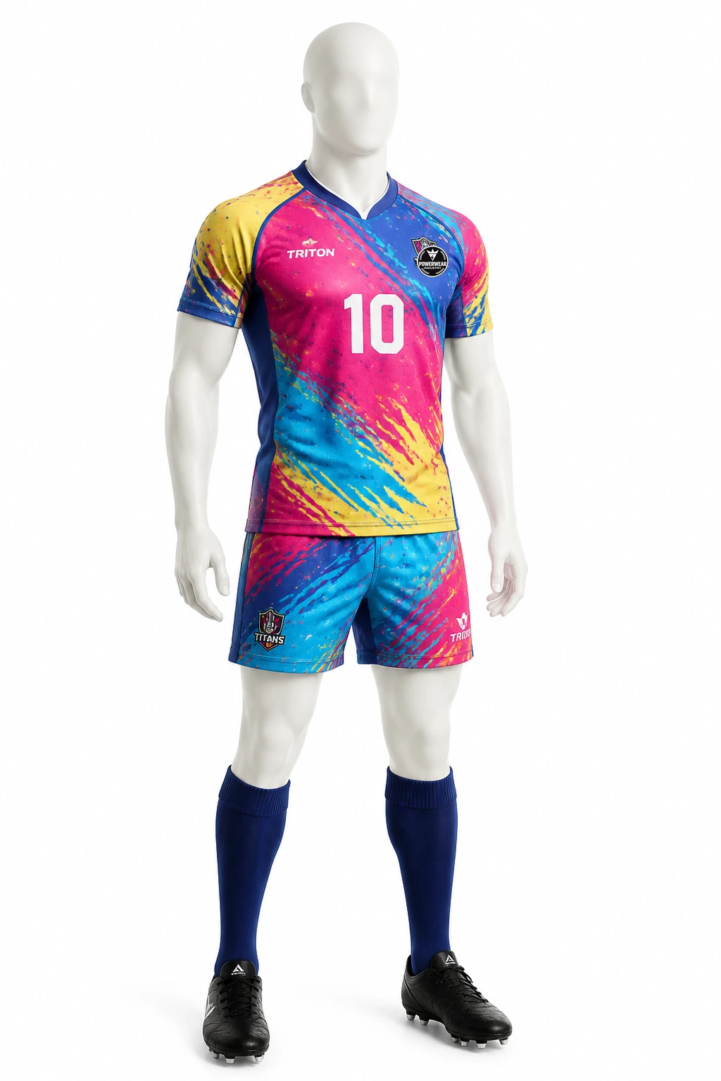 Custom Rugby Kit — Design 04 by Power Wear Industry with left-chest logo