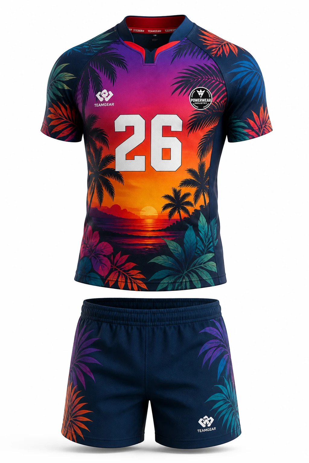 Custom Rugby Kit — Design 12 by Power Wear Industry with left-chest logo