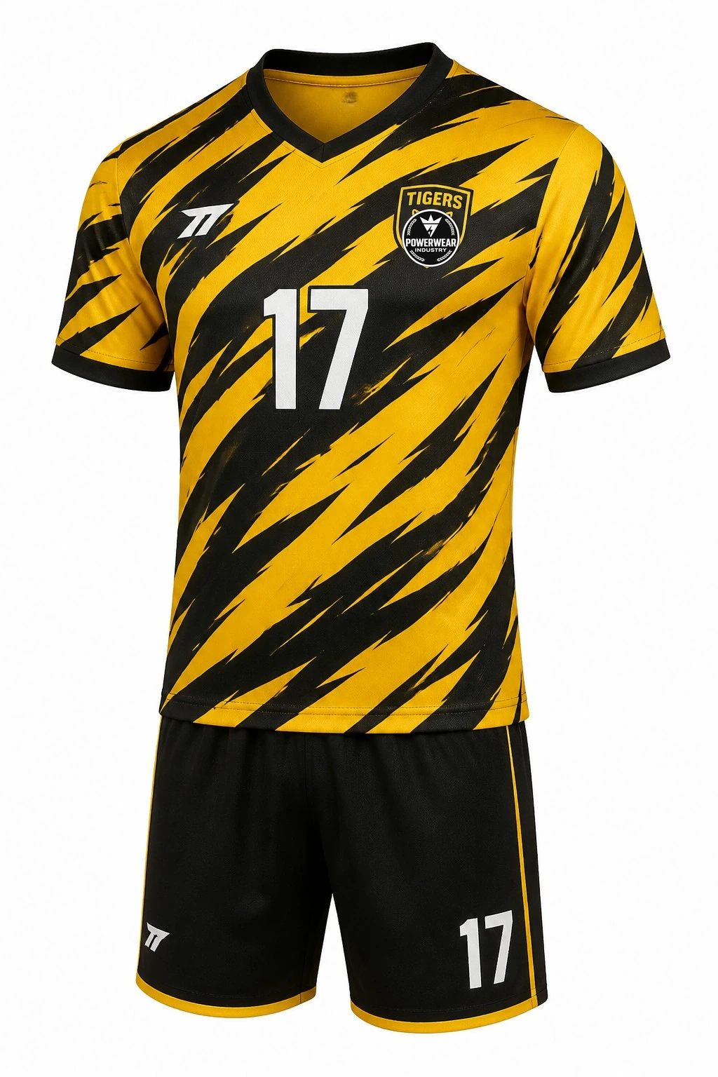 Custom Soccer Uniform — Design 09 by Power Wear Industry with left-chest logo