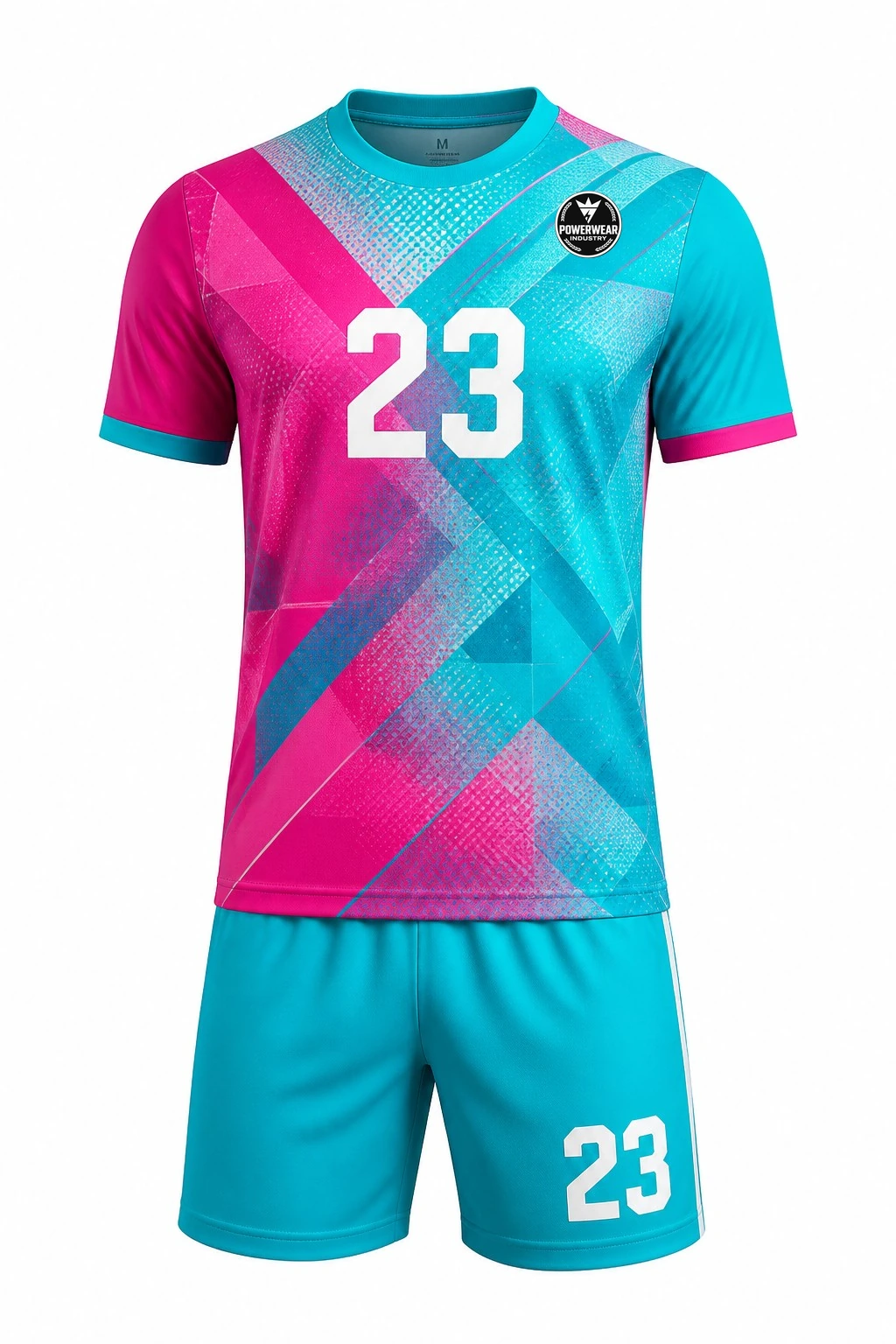 Custom Soccer Uniform — Design 11 by Power Wear Industry with left-chest logo