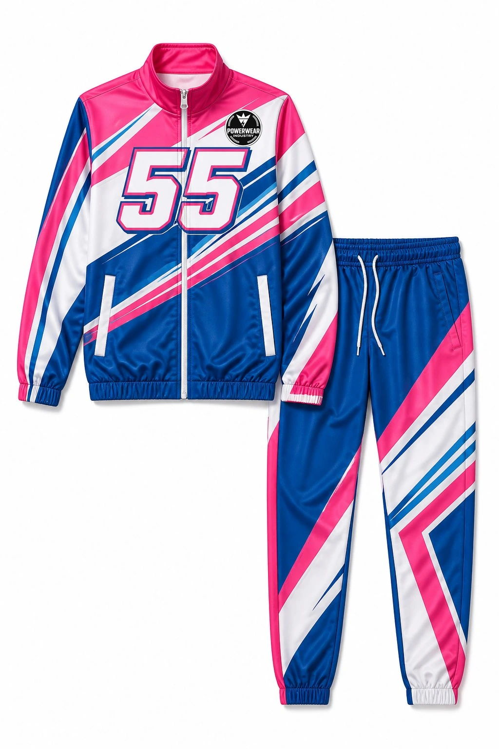 Custom Tracksuit — Design 03 by Power Wear Industry with left-chest logo