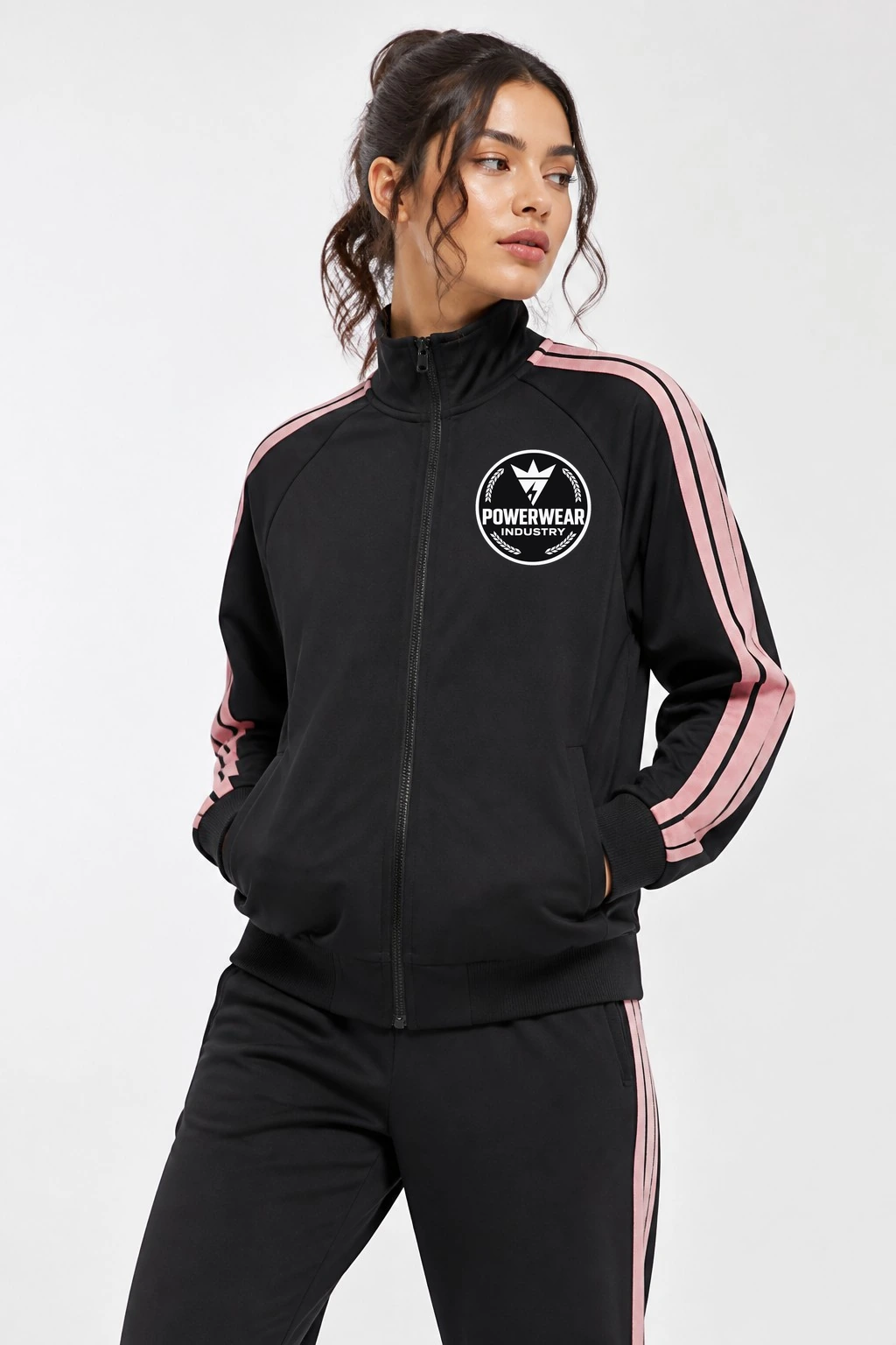 Custom Streetwear Jacket — Design 06 by Power Wear Industry with branded badge