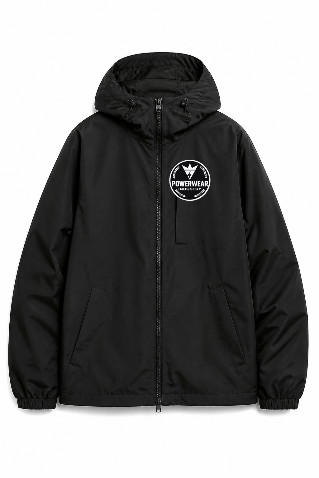 Custom Streetwear Jacket — Design 07 by Power Wear Industry with branded badge