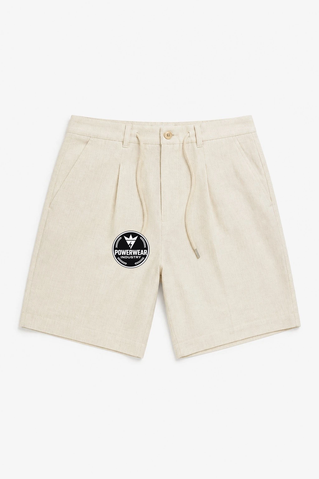 Custom Streetwear Shorts — Design 07 by Power Wear Industry with branded badge