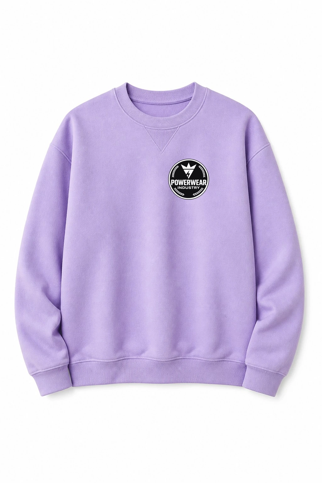 Custom Crewneck Sweatshirt — Design 04 by Power Wear Industry with branded badge