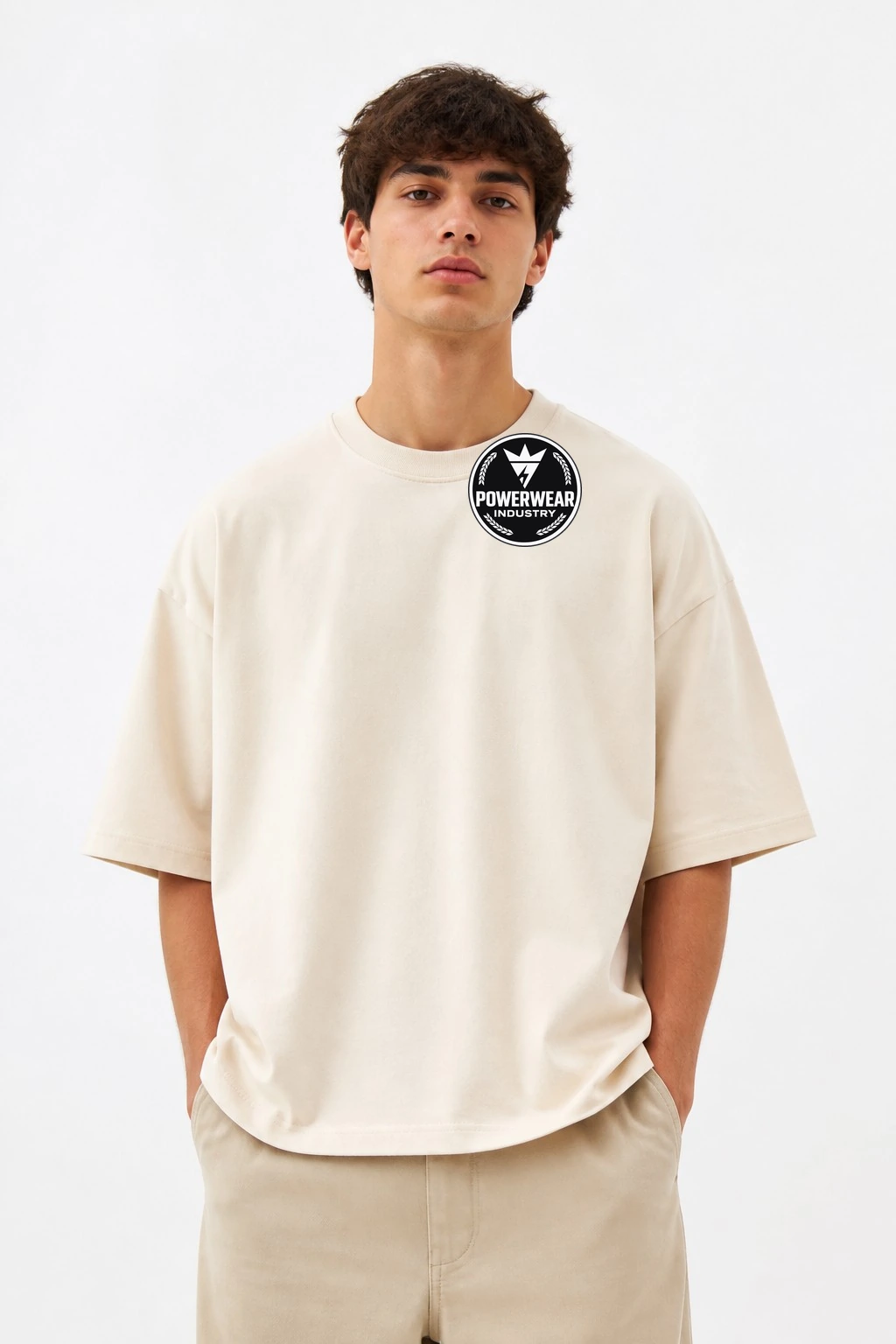 Custom Graphic T-Shirt — Design 07 by Power Wear Industry with branded badge